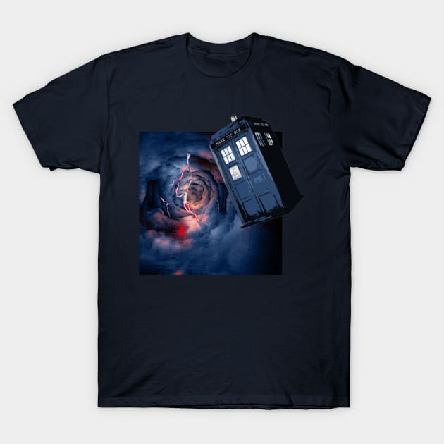 TARDIS vortex T-Shirt by jamesb6155